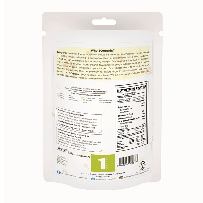 1 Organic White Poha(Certified ORGANIC) - 500 g