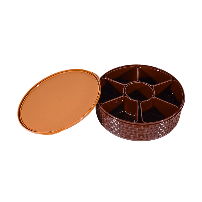 Plastic Masala Box Round - 1 Pc