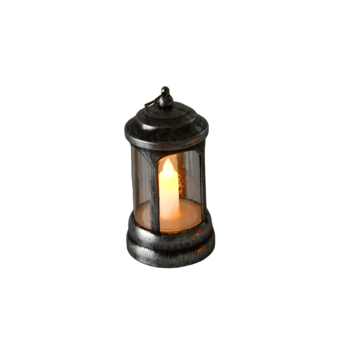 Flameless and Smokeless Acrylic Antique Led Lantern Hurricane Lamp and Wall Hanging (Colour May Vary) - Set of 2