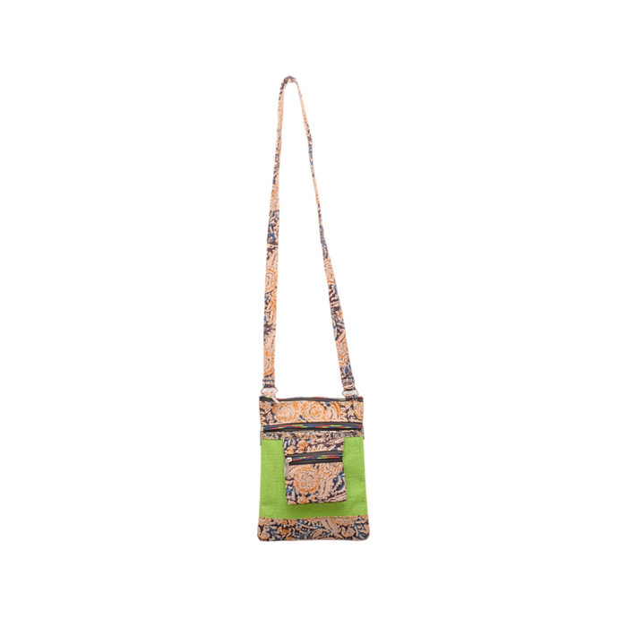 Kalamkari Ladies Sling Bag Green - 1 Pc