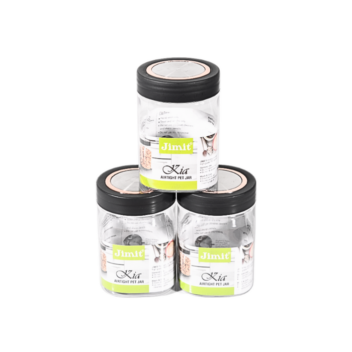 Plastic Transparent Pet Jar - 350 ml (Set of 3)