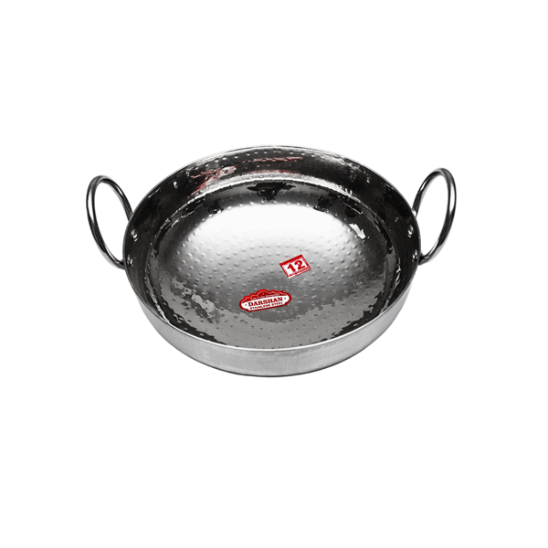 Stainless Steel Heavy Hammered Kadai - 1 pc(1 L)