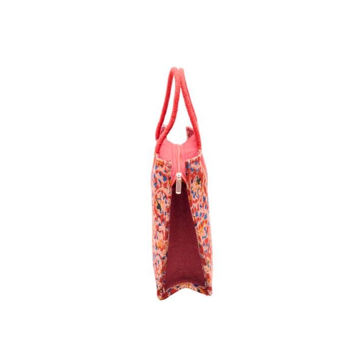 Ladies Fancy Kalamkari Bag Maroon - 1 Pc(12w x 9h x 4s)