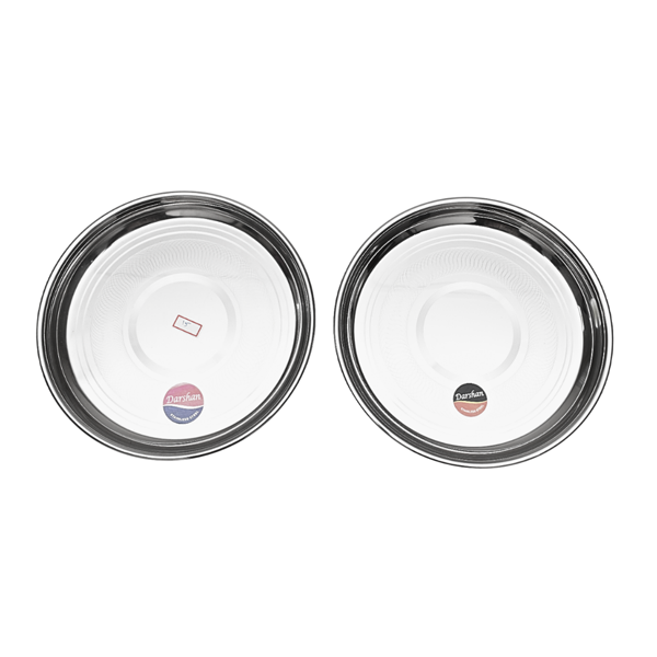 Stainless Steel Lunch Plate - Set of 2