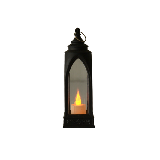 Led Lantern Decorative Vintage Lanterns Set Black - Set of 2