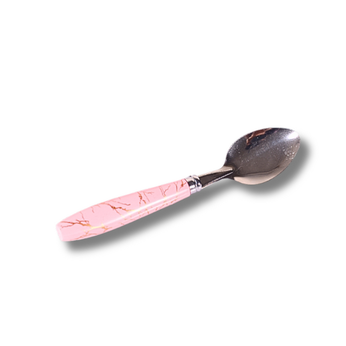 Fancy Spoon With Plastic Handle - Set Of 6