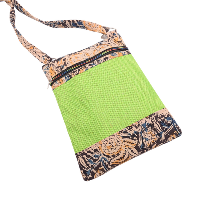 Kalamkari Ladies Sling Bag Green - 1 Pc