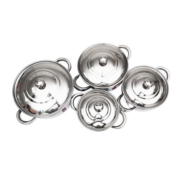 Stainless Steel Cook and Serve Dish Set - Set Of 4