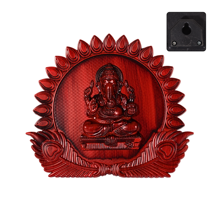 Plastic Ganesha Leaf Design Wall Hanging for Decoartion (Color may vary) - 1 Pc