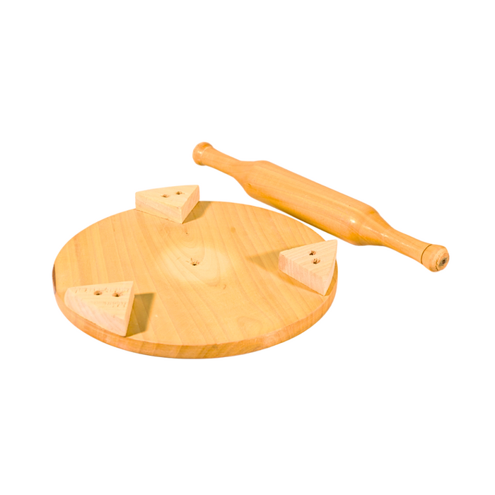 Wooden Chapathi Palagai with Roller - 1 Pc