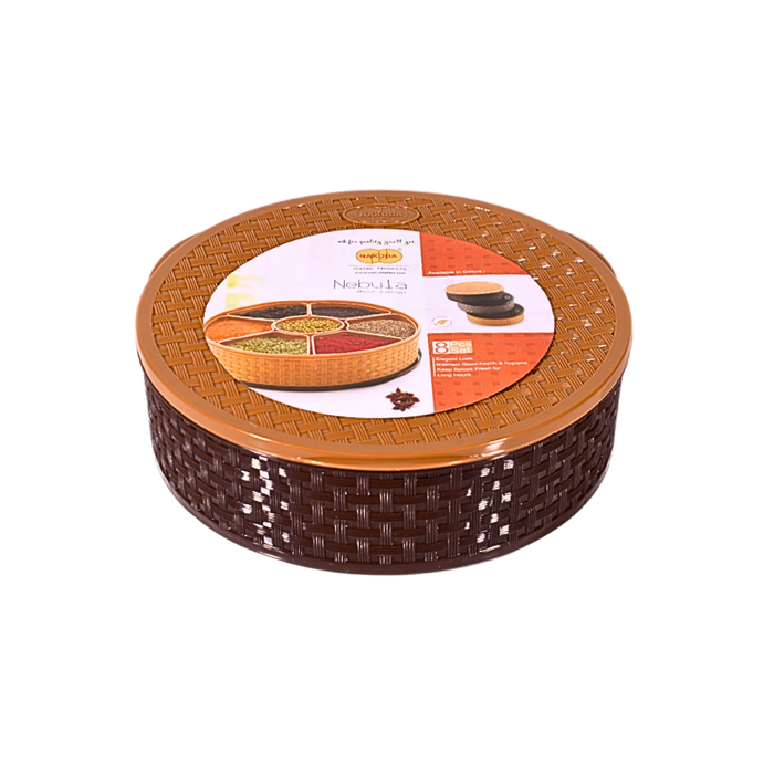 Plastic Masala Box Round - 1 Pc