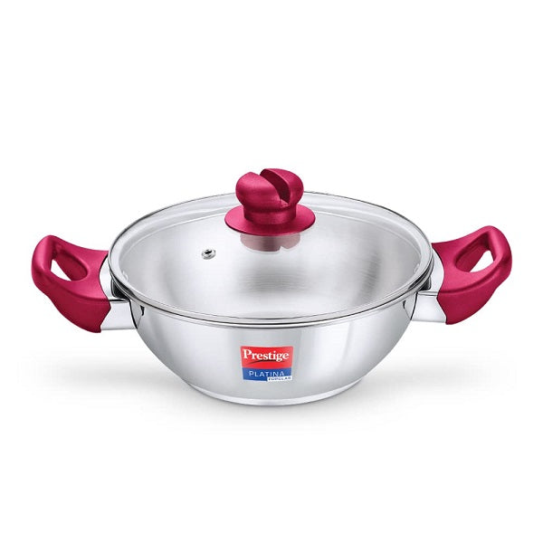 Prestige Platina Popular Kadai With Stainless Steel Lid - 24 Cm