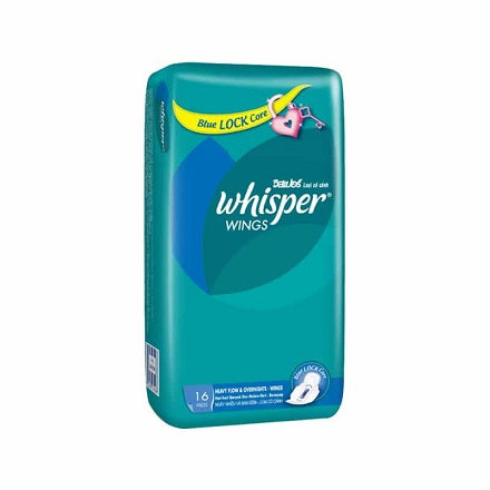 Whisper Overnight Heavy Flow With Wings Sanitary Napkins - 16 Pcs
