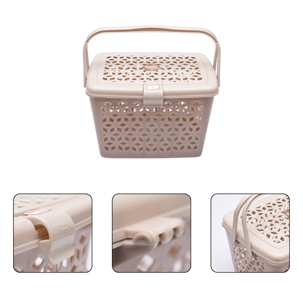 Plastic Square Multi Purpose Storage Basket - 1 Pc