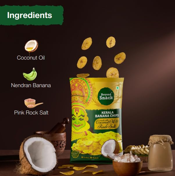 Beyond Snack Kerala Banana Chips Coconut oil & Rock Salt  - 100 g