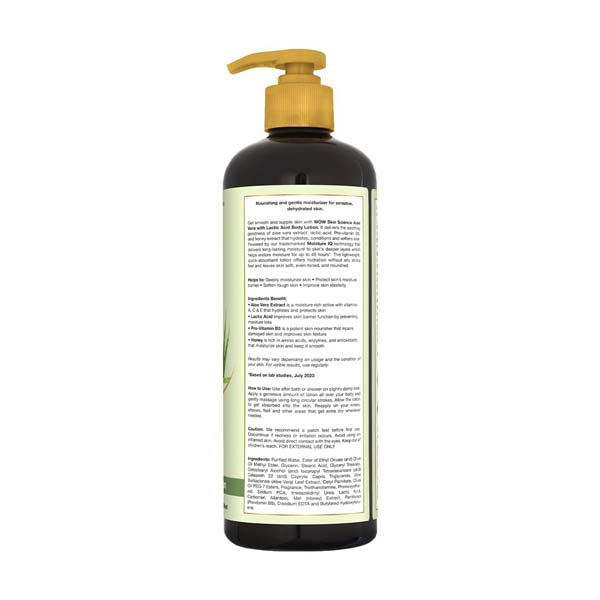 Wow Skin Science Aloe Vera Body Lotion for Ultra Light Hydration - 400 ml