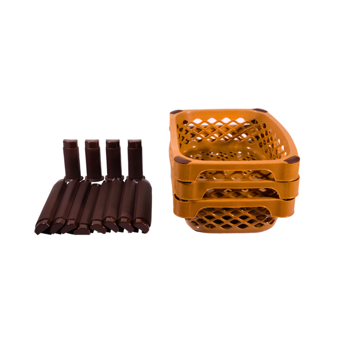 Plastic MultiPurpose Basket Racks - 1 Pc (3 Racks)