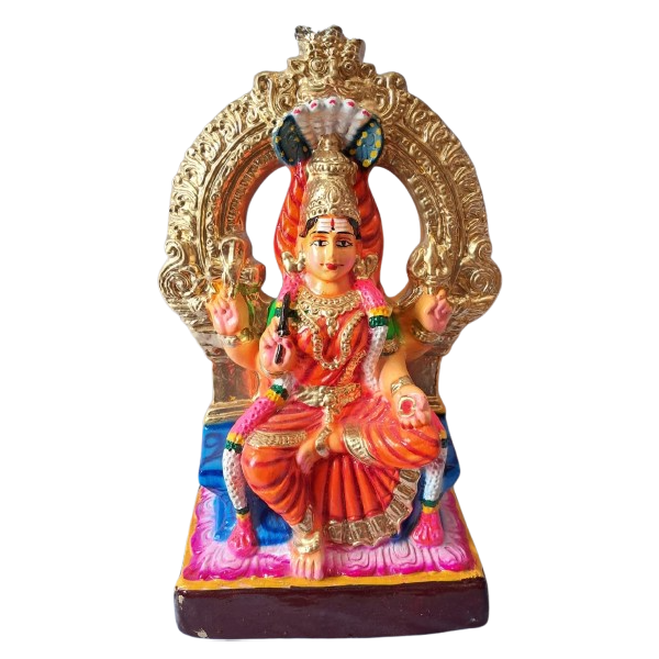 Paper Machie Karumaariamman Golu Statue - 1.5 Feet