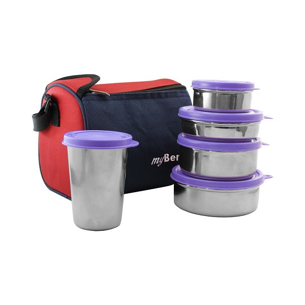 My Bento SS Pride Besty Steel Lunch Box with Bag - Set Of 5