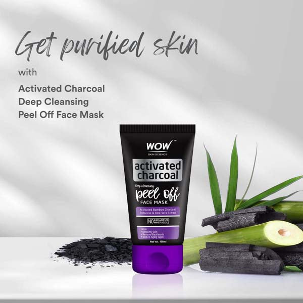 Wow Skin Science Activated Charcoal Peel Off Mask - 100 ml