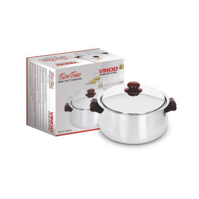 Vinod Two Tone Belly Hot Casserole - 2000 ml