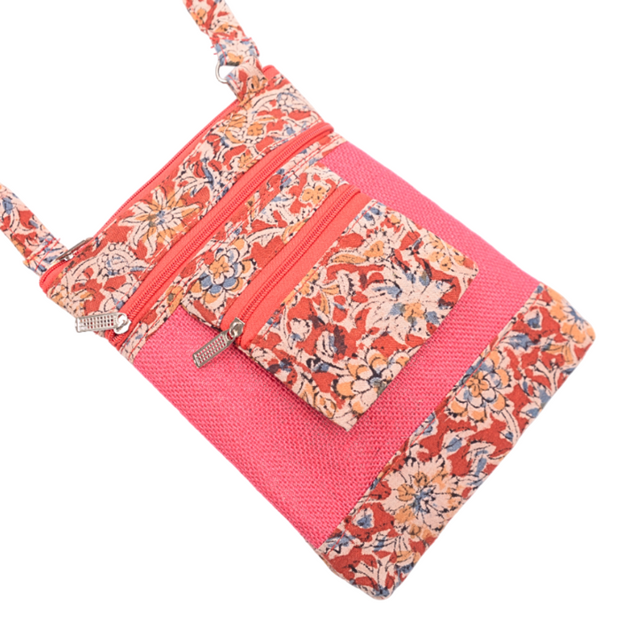 Kalamkari Ladies Sling Bag Pink - 1 Pc