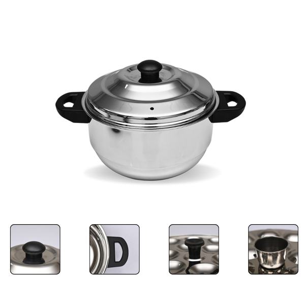 LLM Multi Purpose Steamer with Mini Idli Plate Induction & Standard Idli Maker - 1 Pc