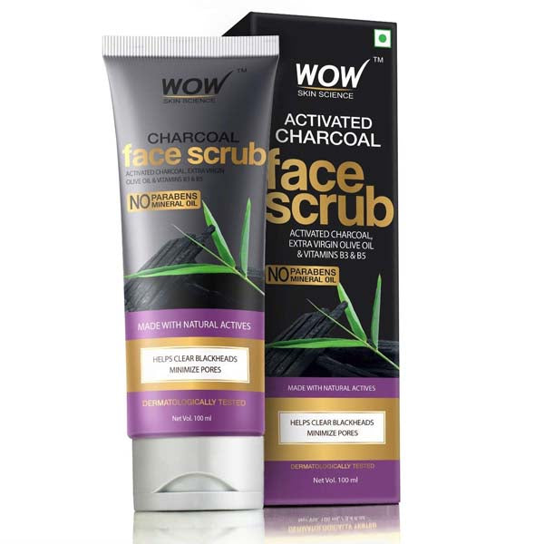 Wow Skin Science Activated Charcoal Face Scrub - 100 ml