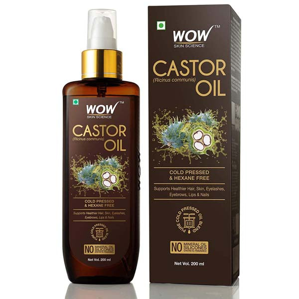 Wow Skin Science 100% Pure Castor Oil Cold Pressed For Stronger Hair Skin & Nails - 200 ml