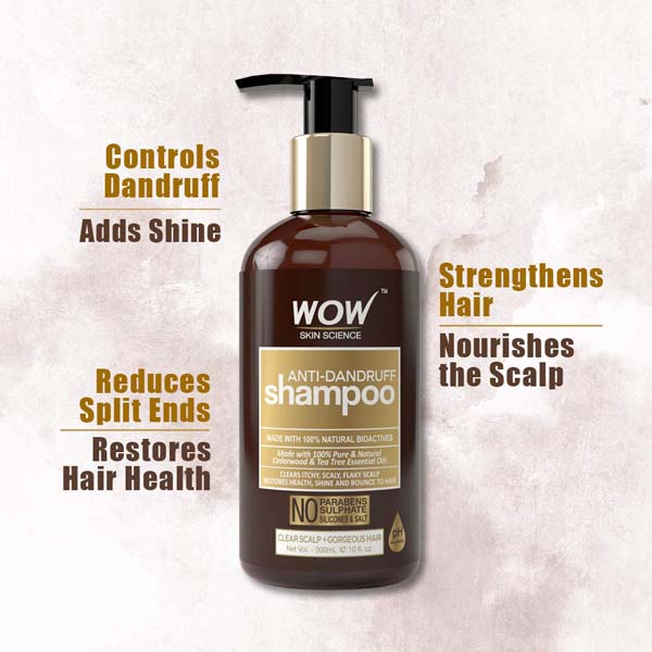 Wow Skin Science Anti Dandruff Shampoo - 300 ml