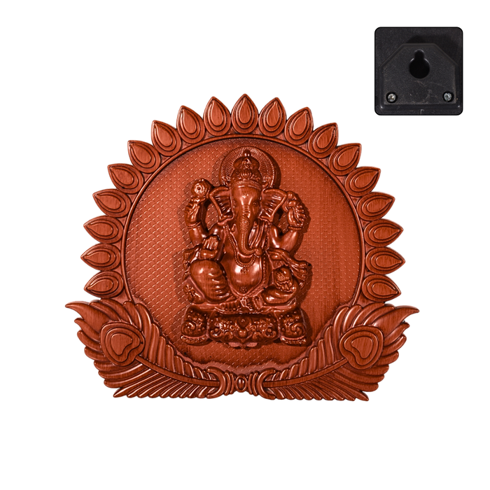 Plastic Ganesha Leaf Design Wall Hanging for Decoartion (Color may vary) - 1 Pc