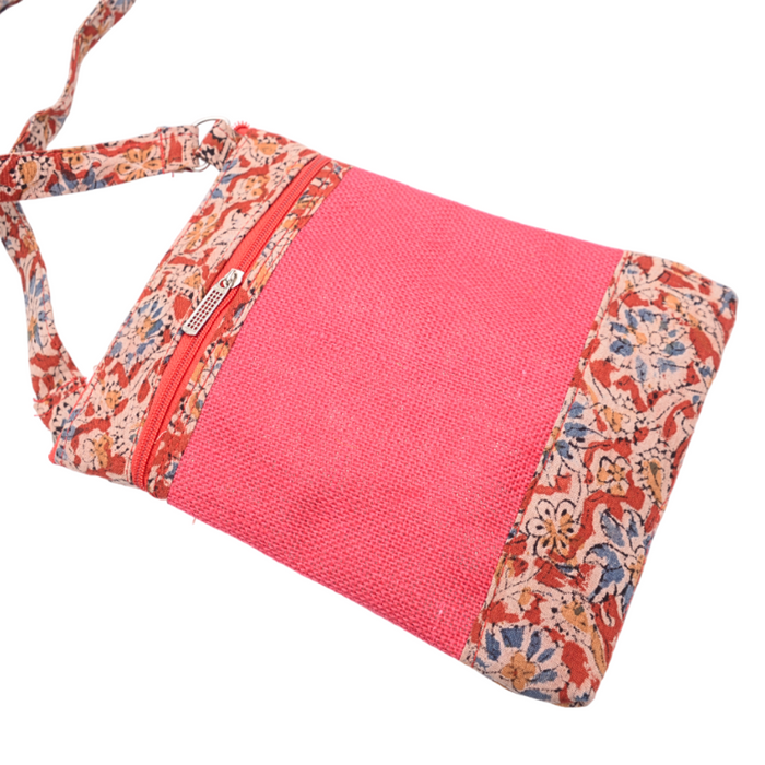 Kalamkari Ladies Sling Bag Pink - 1 Pc