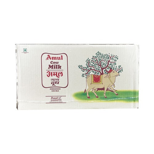 AMUL Homogenised Cow Milk - 12 x 1 L