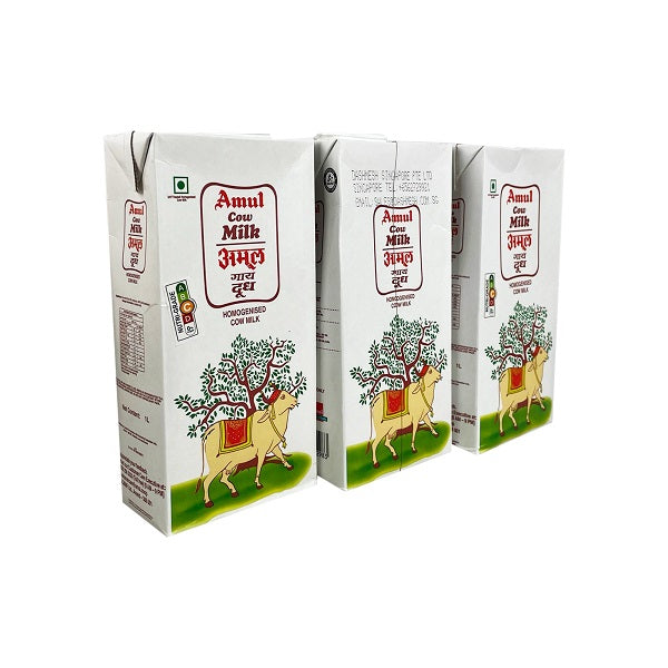AMUL Homogenised Cow Milk - 12 x 1 L