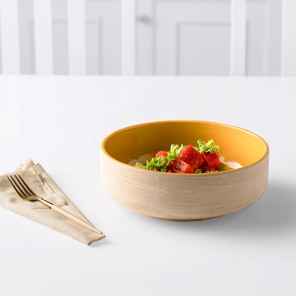 Ellementry Amber Love Ceramic Salad Bowl For Kitchen/Gifting Purpose(SWTEA1852) - 1 Pc