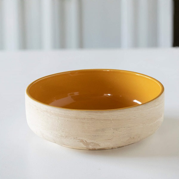 Ellementry Amber Love Ceramic Salad Bowl For Kitchen/Gifting Purpose(SWTEA1852) - 1 Pc