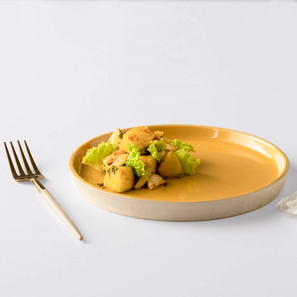 Ellementry Amber Love Ceramic Side Plate For Kitchen/Gifting Purpose(SWTEA1857) - 1 Pc