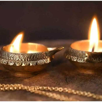 Antique Brass Agalvilaku - Set of 6