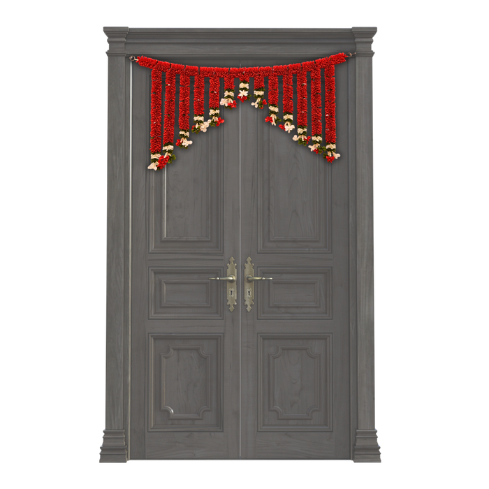 Artificial Cloth Garland Toran Maroon - 1 Pc