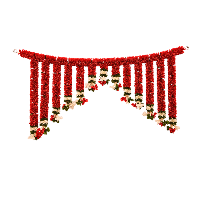 Artificial Cloth Garland Toran Maroon - 1 Pc