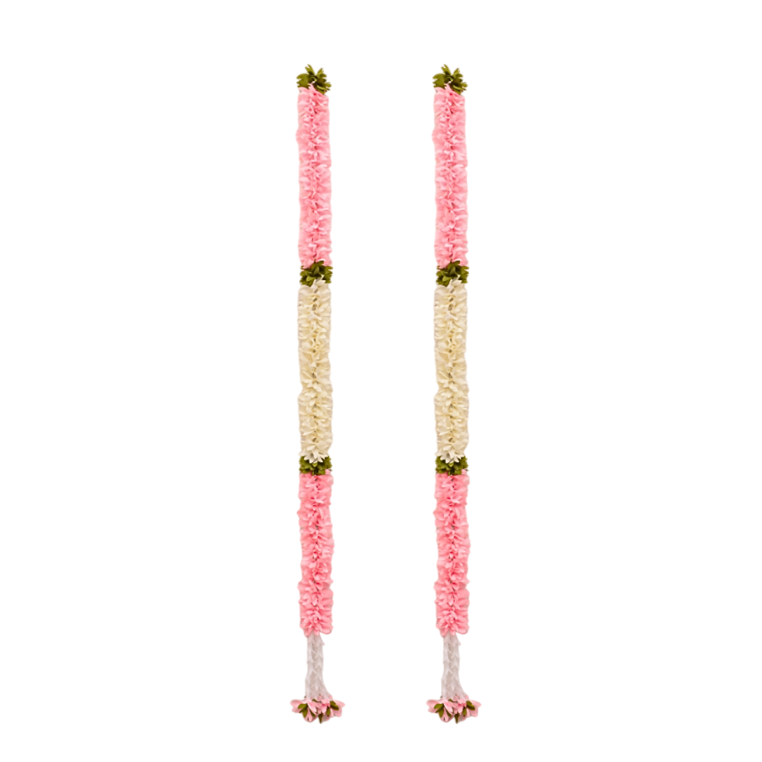 Artificial Door Hanging Thoranam Set Lite Pink Colour - 3 Feet