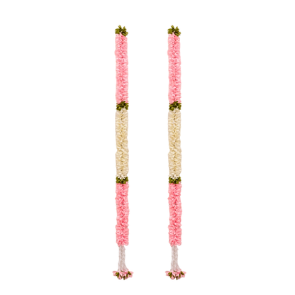 Artificial Door Hanging Thoranam Set Lite Pink Colour - 3 Feet