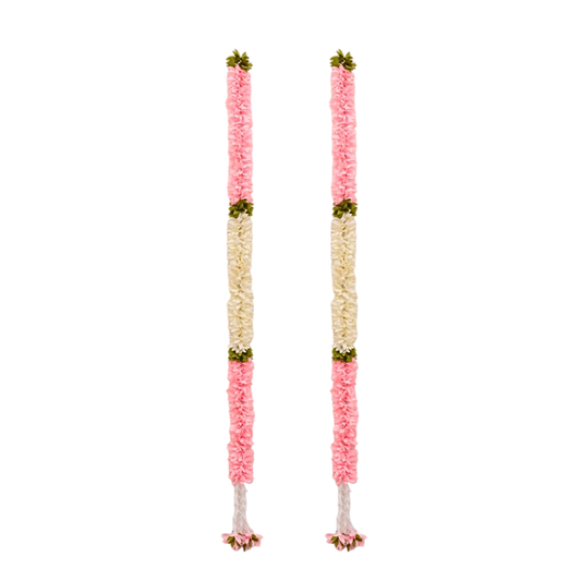 Artificial Door Hanging Thoranam Set Lite Pink Colour - 3 Feet