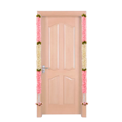 Artificial Door Hanging Thoranam Set Lite Pink Colour - 3 Feet