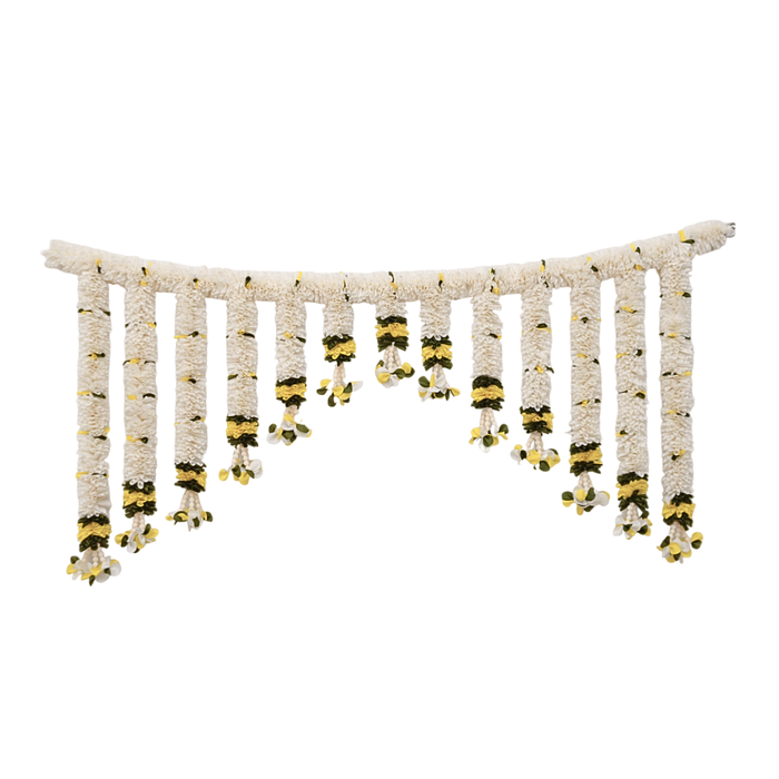 Artificial Cloth Garland Toran White - 1 Pc