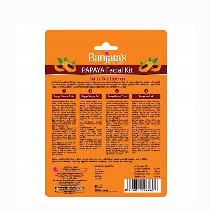 Banjara's Facial Kit Papaya (Blister)  - 15 x 4 60 g
