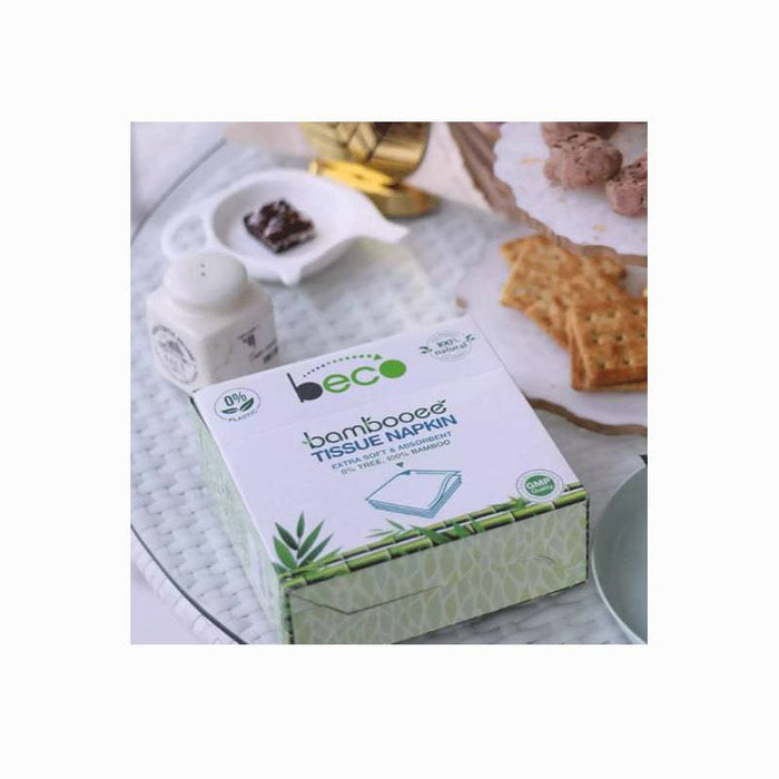 Beco Bamboo Super Soft & Absorbent Serving Tissue Napkins  - 50 Sheets