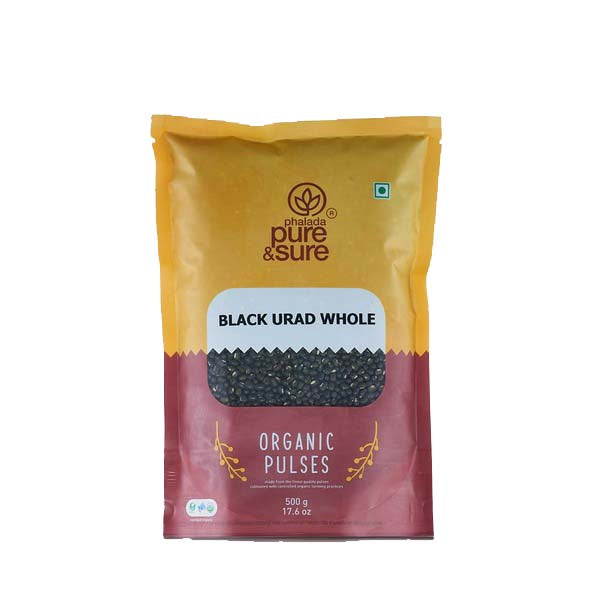 Phalada Pure & Sure Organic Black Urid Dal Whole - 500 g