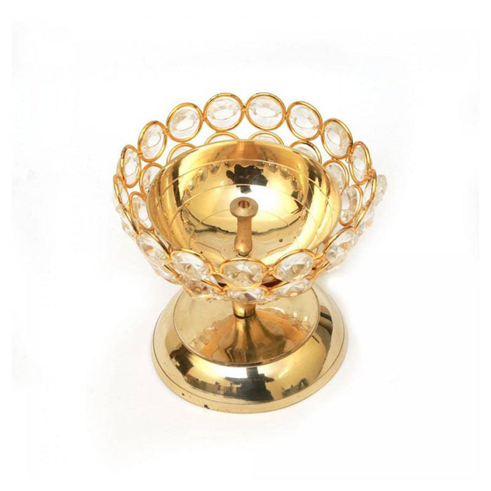 Brass Crystal Lamp Bowl  - Size 2