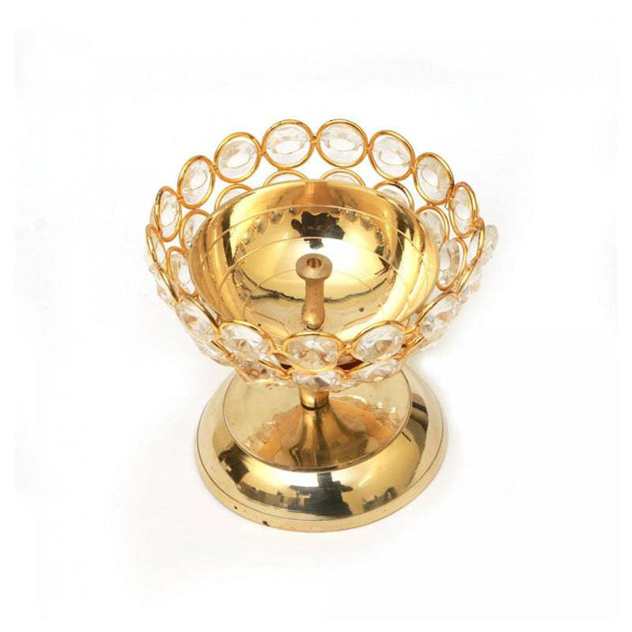 Brass Crystal Lamp Bowl - Size 2